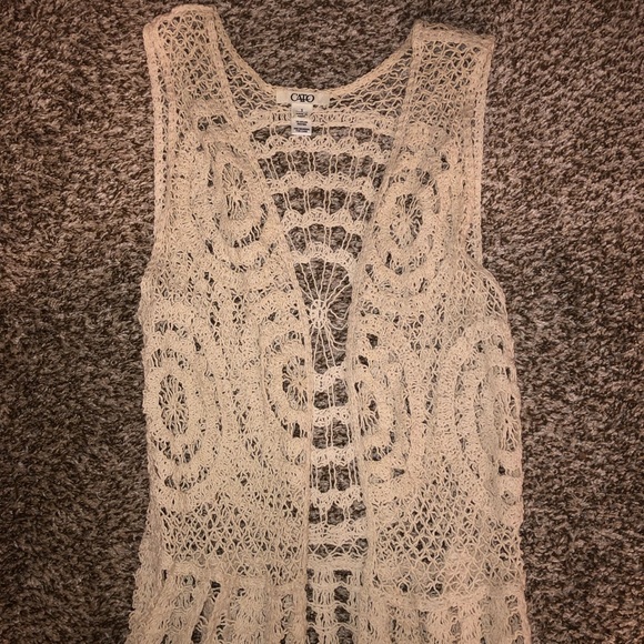 Cream Knit Boho Kimono - Picture 4 of 6